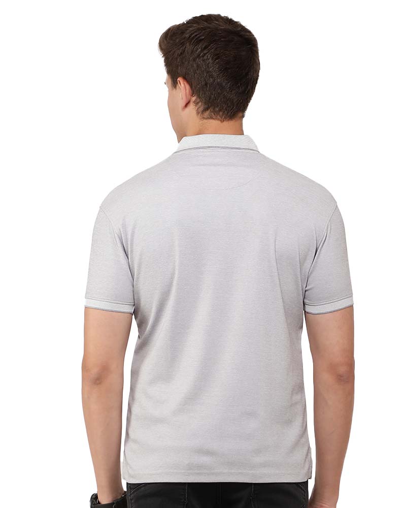 Melange Grey Polo T-Shirt