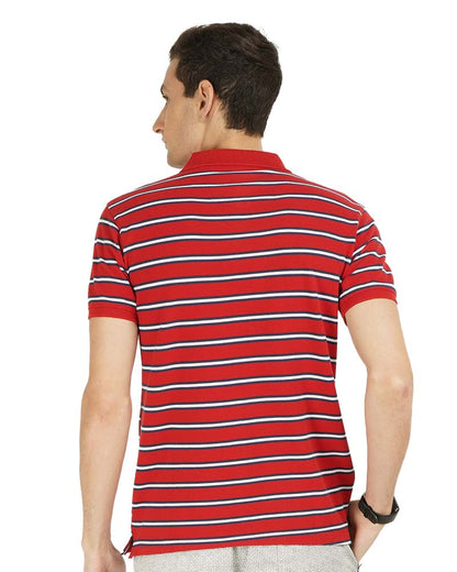 White Striped Polo T-Shirt
