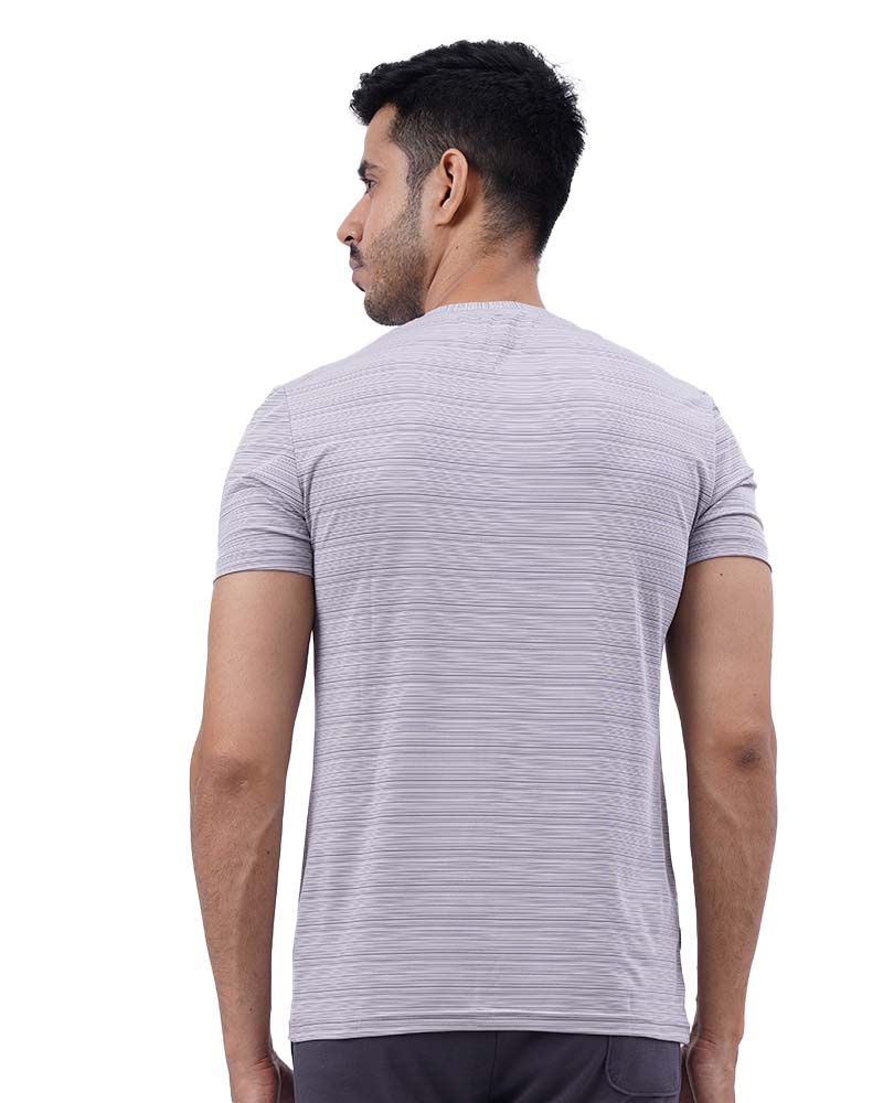 Striped Dryfit Round Neck T-Shirt