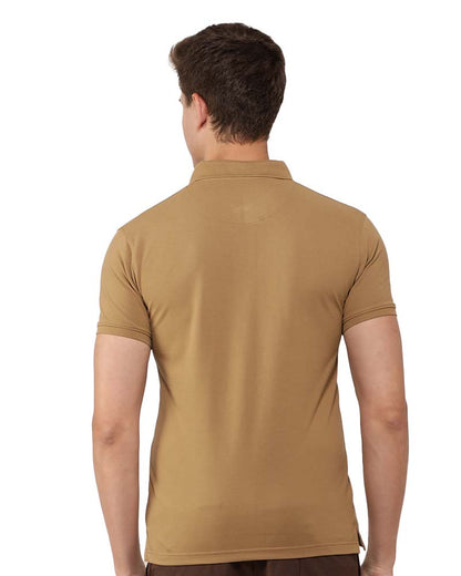 Khaki Basic Polo T-Shirt