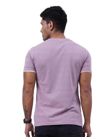 Mauve Horizontal Texture T-Shirt