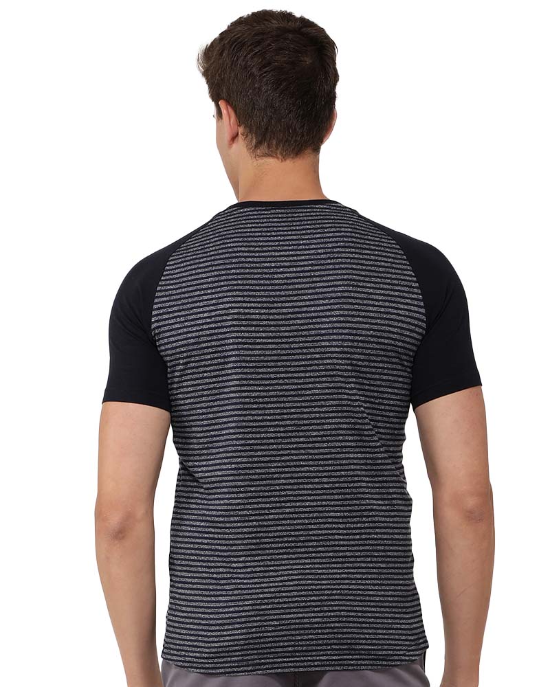 Striped raglan Basic T-Shirt