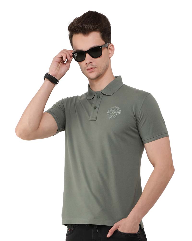 Basic Embroidered Polo T-Shirt for men