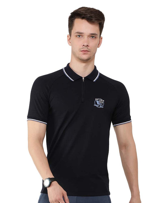 Dubai Midnight Polyester Blend Polo T-Shirt
