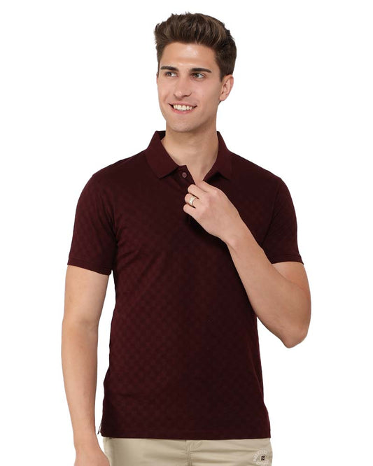 Old Money Chess Textured Polo