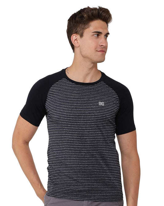 Striped raglan Basic T-Shirt