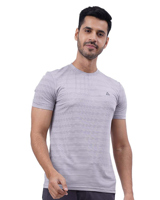 Striped Dryfit Round Neck T-Shirt