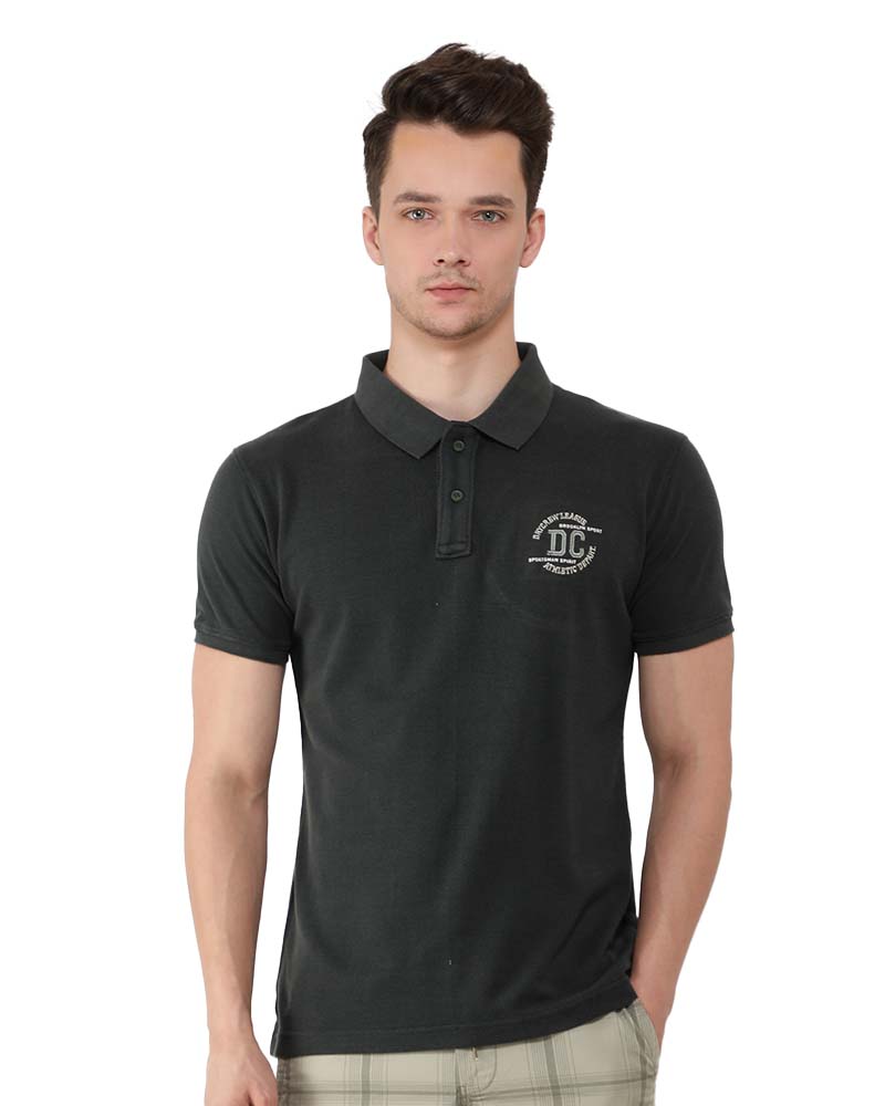 Textured Verde Polo T-Shirt
