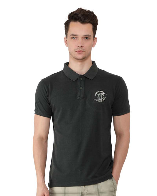 Textured Verde Polo T-Shirt