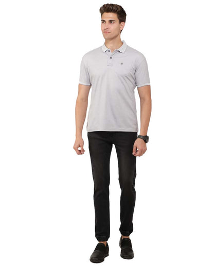 Melange Grey Polo T-Shirt