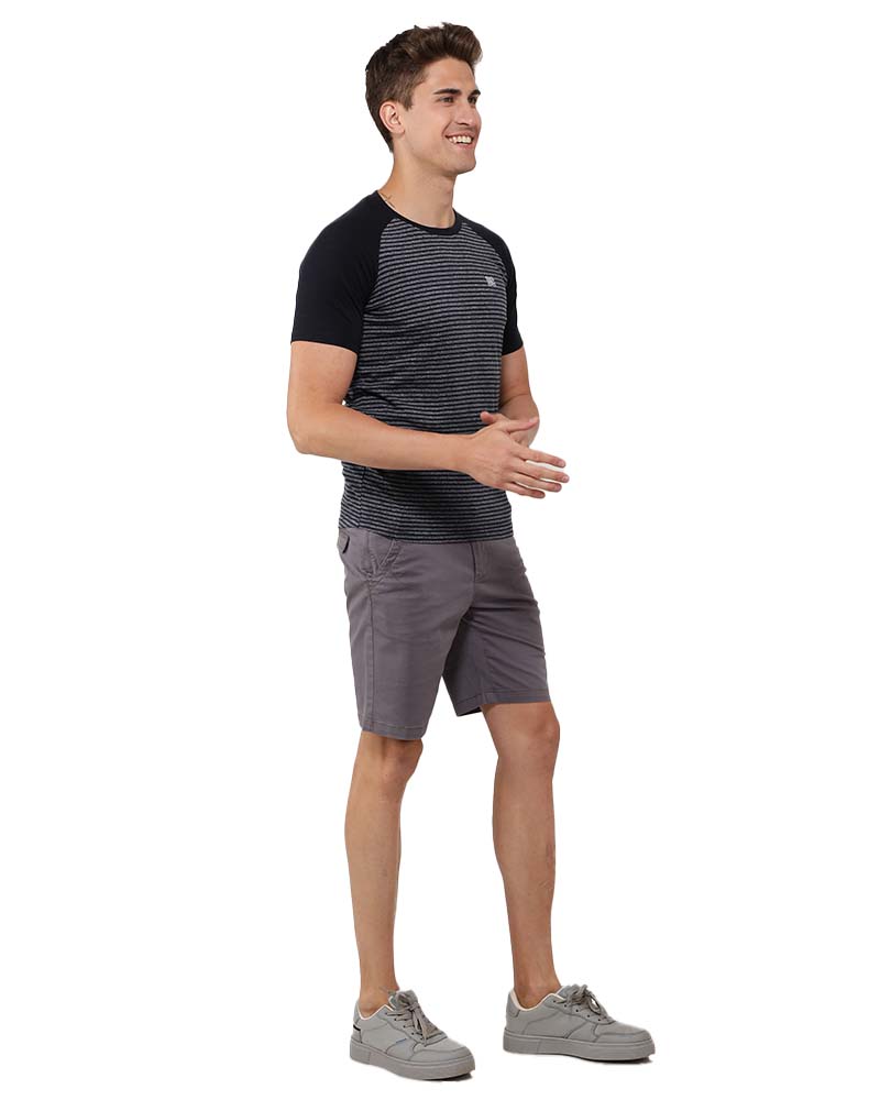 Striped raglan Basic T-Shirt
