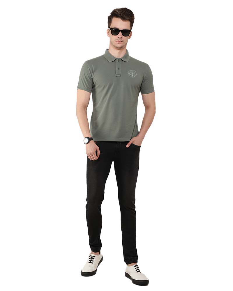 Basic Embroidered Polo T-Shirt for men