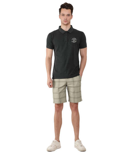 Textured Verde Polo T-Shirt