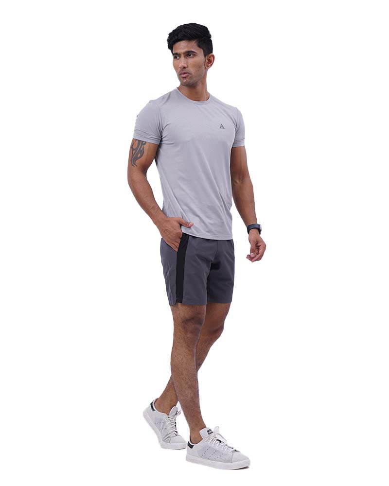 Dryfit Grey Round Neck T-Shirt