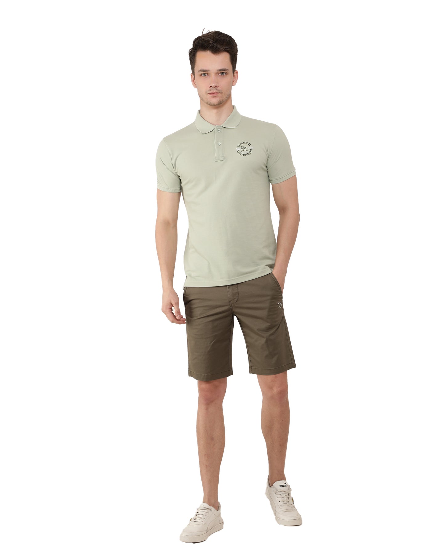 Mint Green Basic Polo T-Shirt