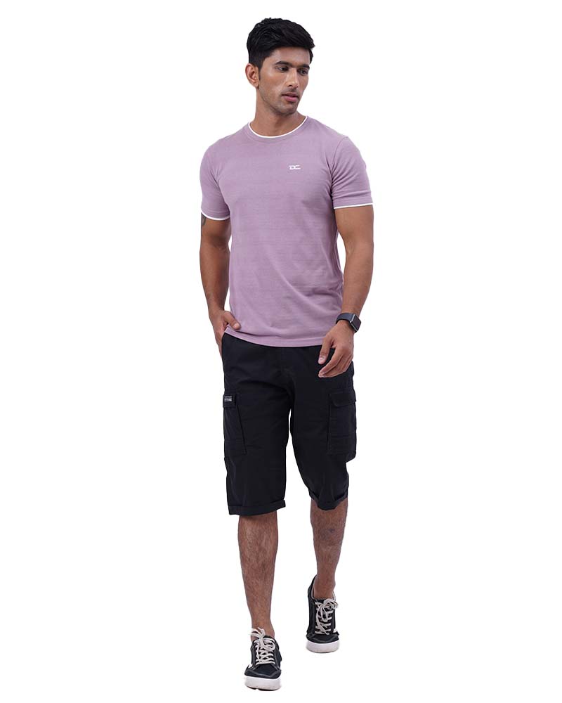 Mauve Horizontal Texture T-Shirt