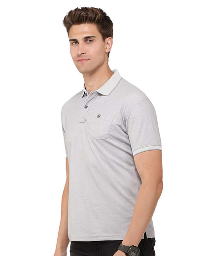 Melange Grey Polo T-Shirt