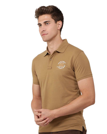 Khaki Basic Polo T-Shirt