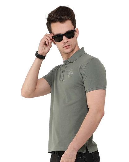Basic Embroidered Polo T-Shirt for men