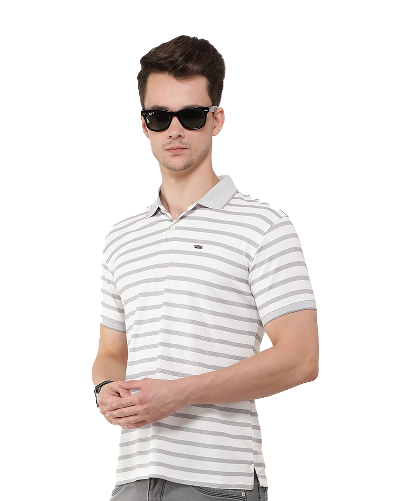 Formal Wear Striped Polo T-Shirt