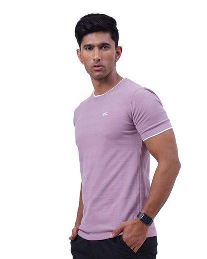 Mauve Horizontal Texture T-Shirt