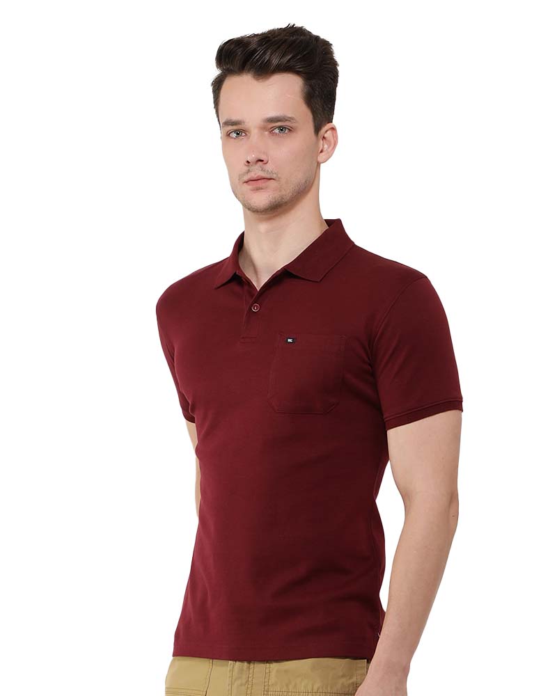 Supima Cotton Polo T-Shirt with Pocket