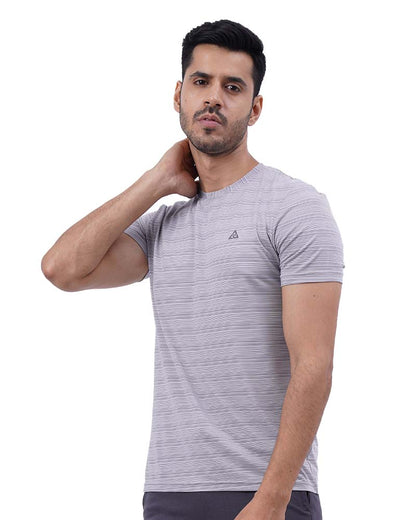 Striped Dryfit Round Neck T-Shirt