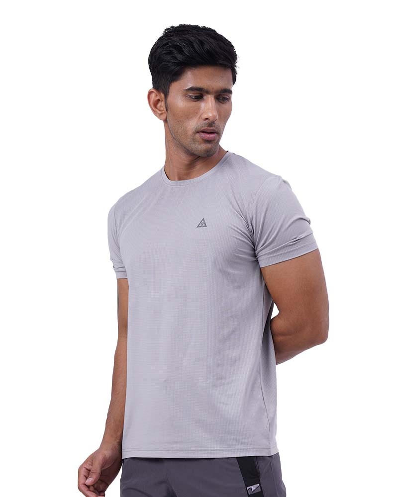 Dryfit Grey Round Neck T-Shirt