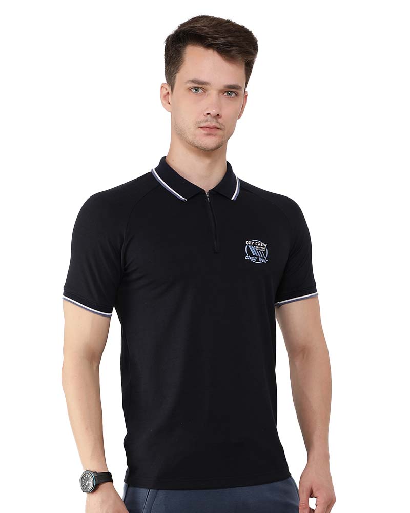 Dubai Midnight Polyester Blend Polo T-Shirt