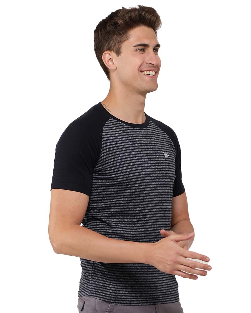 Striped raglan Basic T-Shirt