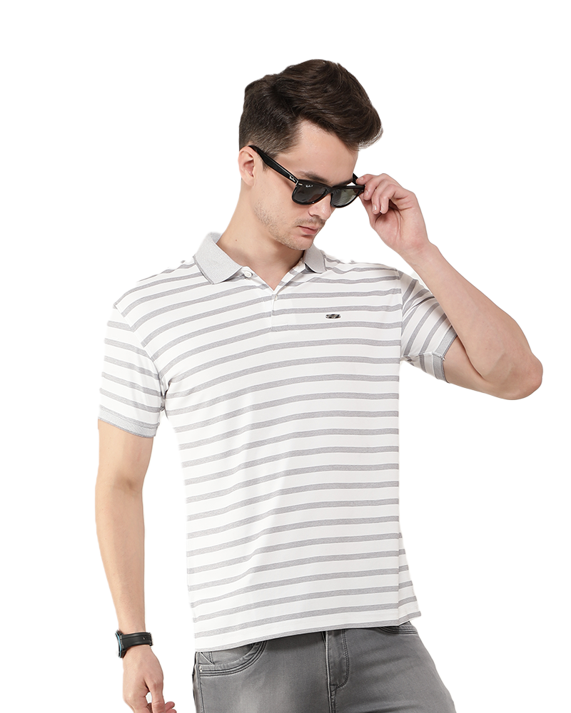 Formal Wear Striped Polo T-Shirt