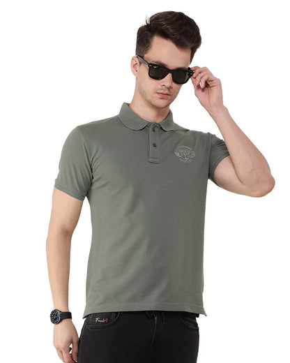 Basic Embroidered Polo T-Shirt for men