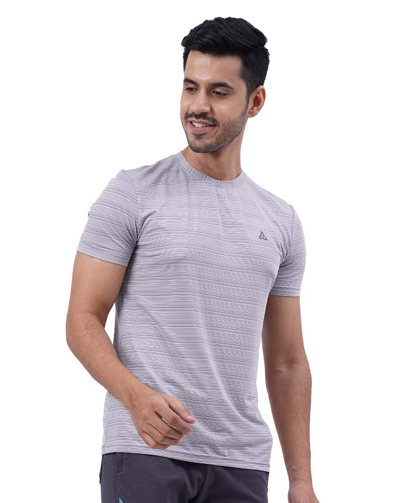 Striped Dryfit Round Neck T-Shirt