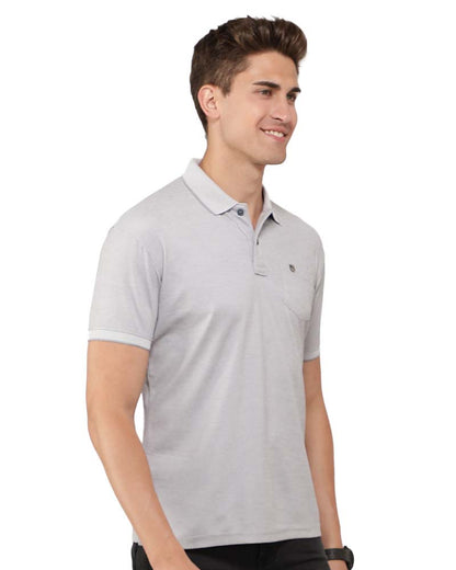 Melange Grey Polo T-Shirt