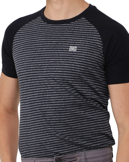 Striped raglan Basic T-Shirt