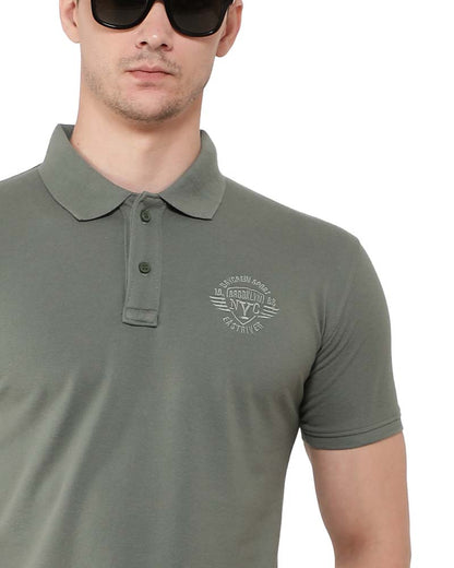 Basic Embroidered Polo T-Shirt for men
