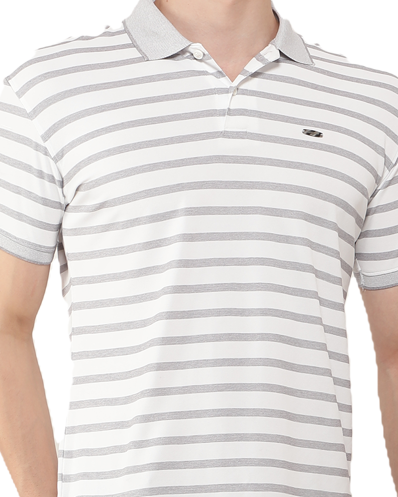 Formal Wear Striped Polo T-Shirt