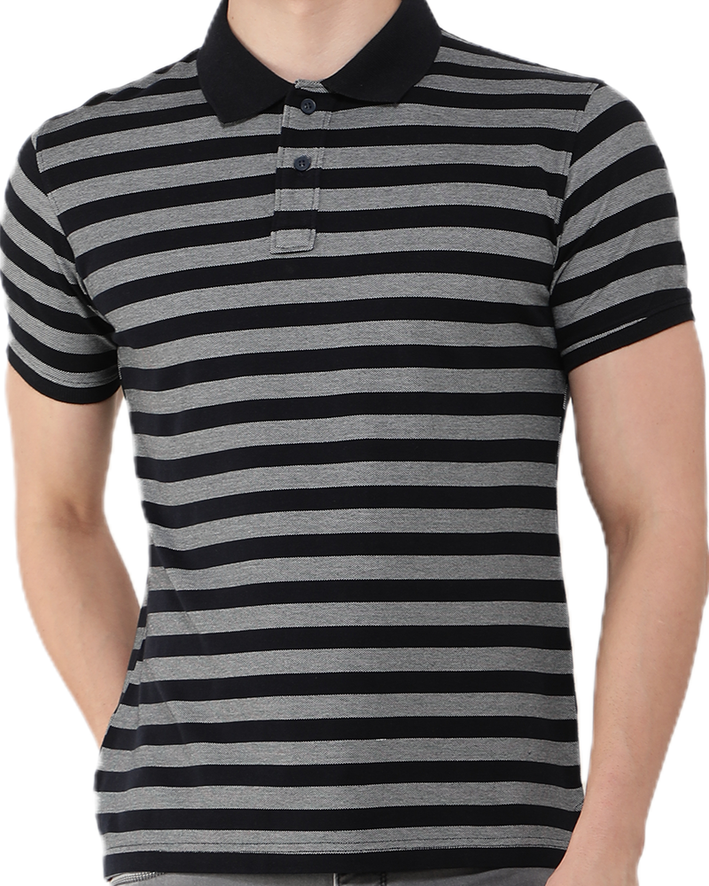 Bird -Eye Navy Polo Tshirt