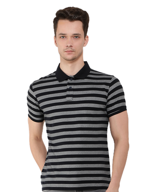 Bird -Eye Navy Polo Tshirt