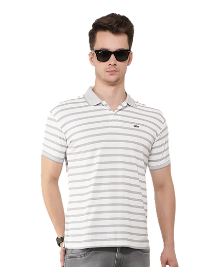 Formal Wear Striped Polo T-Shirt