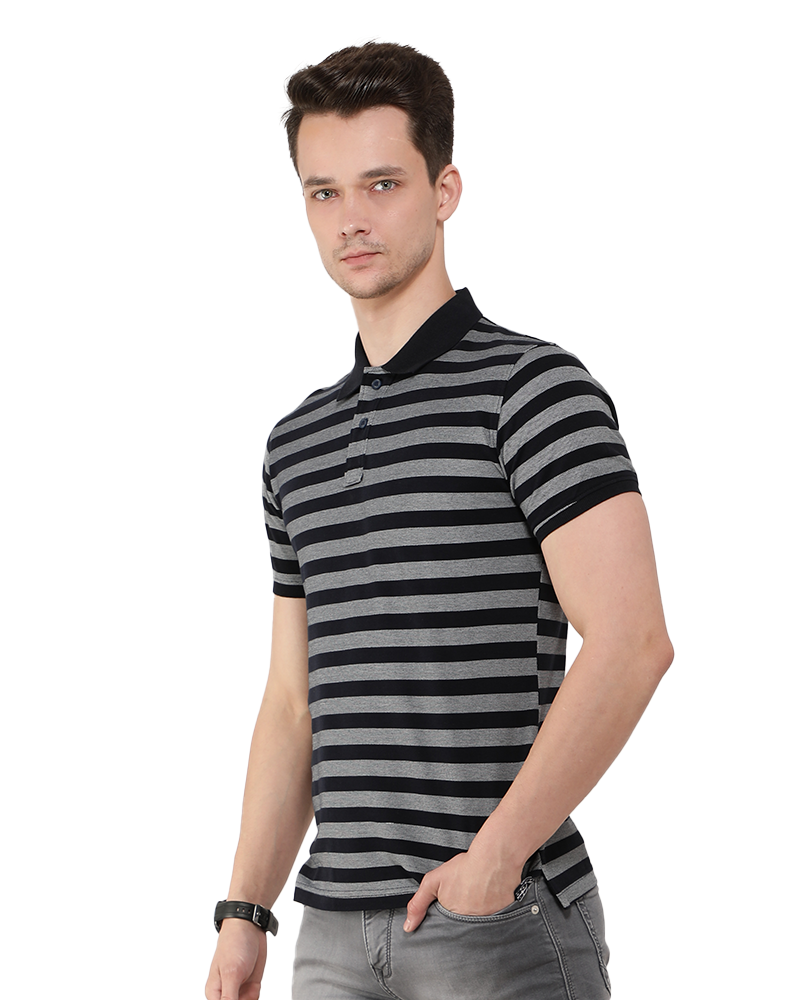 Bird -Eye Navy Polo Tshirt