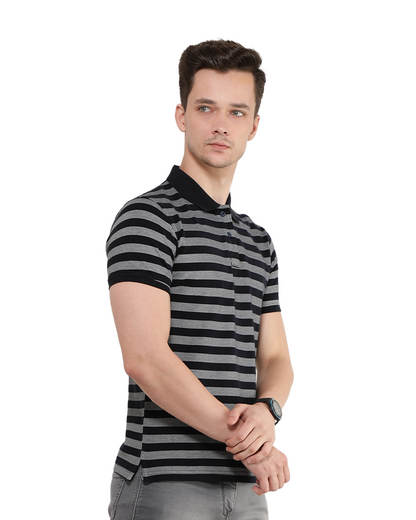 Bird -Eye Navy Polo Tshirt